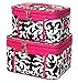 World Traveler Damask Print Collection Cosmetic Train Case (2 piece set)