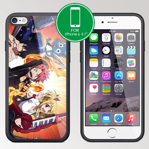 New for Fairy Tail Manga iPhone 6 4.7" TPU Case Cover (#4 Black)