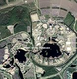 Walt Disney World, Florida satellite/aireal photo print/poster map: 24