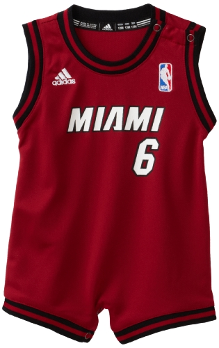 NBA Infant Miami Heat Lebron James Onesie Alternate Jersey - R22Uueez (Red, 12 Months)