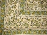 Rajasthan Block Print Paisley Tapestry-Throw-Bed-Twin