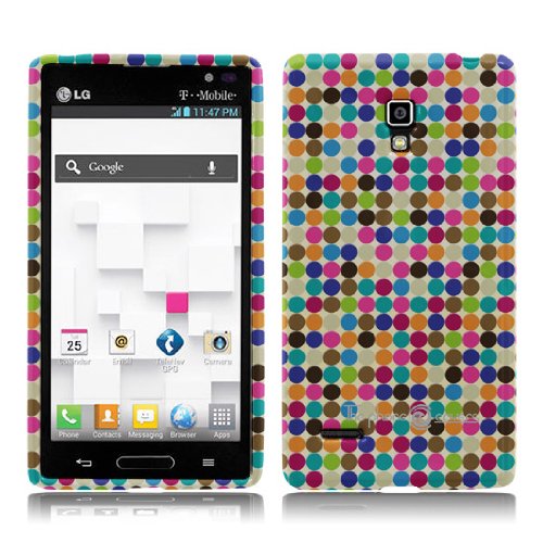 LG Optimus L9 / Optimus 4G Cool Colored Polka Dots Design TPU Silicone Phone Case by ThePhoneCovers