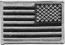 Black & Grey Reversed US Flag Patch