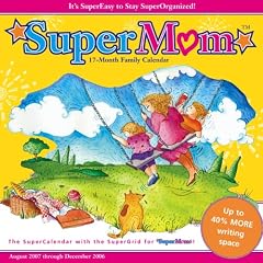 Super Mom 17-Month 2008 Family Calendar with Sticker