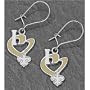 Saints Anderson Women's I Heart Logo Earrings ( sz. One Size Fits All, Saints )