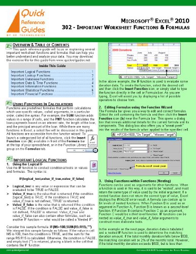 Excel Formulas Guide Free Download