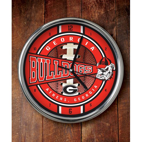 Georgia Bulldogs NCAA Chrome Clock