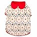 Blueberry Pet Garden Flower Peter Pan Collar Cotton Dog T Shirt, Back Length 14