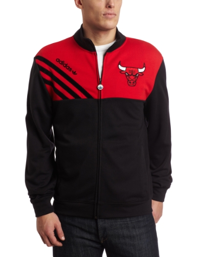 NBA Men's Chicago Bulls Orginals Court Series Action Jacket (Black, Medium)