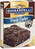 Ghirardelli Chocolate Triple Fudge Brownie Mix, 19-Ounce Boxes (Pack of 12)