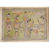 Indian Art Painting on Paper with Organic Color Madhubani 22 x 30 inches