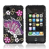For Verizon AT&T Apple iPhone 4 Bling Hard Case Cover PINK PURPLE