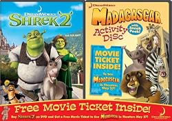 Shrek 2 / Madagascar Activity Disc & Movie Ticket 2-Pack