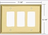 C.R. LAURENCE MMP16BR CRL Brass Triple Decora Metal Mirror Plate