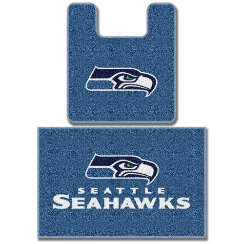 Seattle Seahawks Two Piece Bath Rug Set