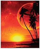 Review Copa  / Full Moon Sunset Fiber Reactive Jumbo Beach Towel/Blanket