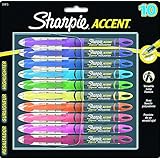 Sharpie Accent Pen Style Liquid Highlighter, Chisel Tip, 10 Pack, Assorted Colors (24415PP)