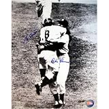 Yogi Berra and Don Larsen New York Yankees - Close-Up Hug - 16X20 Dual Autographed Photo