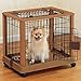 Richell Wood Mobile Pet Pen 940, Autumn Matte Finish
