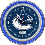 NEW NHL Vancouver Canucks Neon Clock - 14 inch Diameter - NHL1400-VC