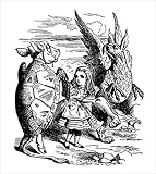 Alice, the Mock Turtle and the Gryphon poster