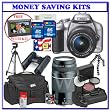 Canon EOS Rebel XSi (a.k.a. 450D) SLR Digital Camera Kit (Silver) with 18-55mm IS Lens + Canon EF 75-300mm f/4-5.6 III Telephoto Zoom Lens + Canon BG-E5 Battery Grip + Canon XS/XSI Digital Rebel Kit with Case, 58mm UV Filter and LP-E5 Li-ion Battery + Willoughby's 5-Year Extended Warranty Package