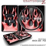 DJ Hero Skin Metal Flames Red fit XBOX 360 and PS3 (DJ HERO NOT INCLUDED)