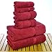 Luxury Hotel & Spa Towel Turkish Cotton Bath Towel Bundle (Cranberry, 6-Piece Towel Set)