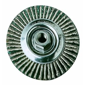 SAIT 06445 4 x .020 x 5 8-11 Arbor Stainless Bristle Stringer Bead Knot and Crimped Style Angle... by SAIT