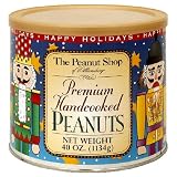 The Peanut Shop of Williamsburg Holiday Nutcracker Premium Handcooked Virginia Peanuts, 40-Ounce Tin (Pack of 2)