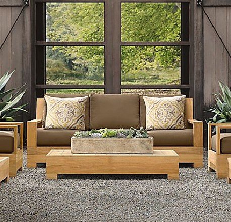 New Luxurious 6 Piece Teak Sofa Set 3 Seater Sofa, 2 Lounge Chairs, Ottoman, Side Table & Coffee Table 61FVr%2BavnOL New Luxurious 6 Piece Teak Sofa Set 3 Seater Sofa, 2 Lounge Chairs, Ottoman, Side Table & Coffee Table