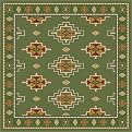 Prairie Star Rug- Peridot(7'7" Square)