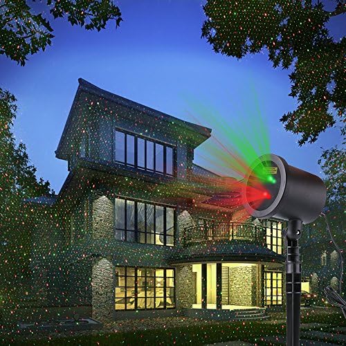 Laser Light, Ip65 Waterproof Red &amp; Green Sparkling Landscape Light Projector for Outdoor /Indoor Home/house Decorations, Holiday, New Year, Stage, Yard, Party, Xmas Tree, Swimming Pool, Pond, Fountain