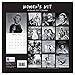 Retro Vintage Black & White Photographs - Women's wit 2017 Monthly Wall Calendar, 12
