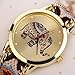 Lowpricenice Women Elephant Pattern Weaved Rope Band Bracelet Quartz Dial Wrist Watch
