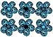 Turquoise Leopard Print Flower Wall Stickers