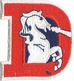 Vintage NFL Denver Broncos 2 1/2" PATCH w/ Old "D" Logo Throwback