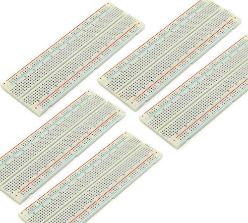 MB-102 830 Tie-points Solderless Plug-in Prototype Breadboard PCB Experiment Test Circuit Board (5 pack)