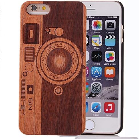 iPhone 6s Case,iPhone 6s Wooden Case, HAIKE Handmade Camera2 Design Natural Wood Case Hard Back Coverfor iPhone 6s/6 4.7" (Camera2)