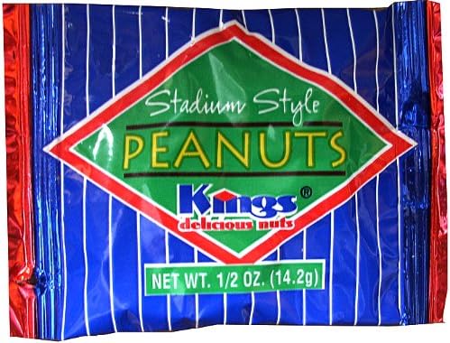 King Nut Stadium Style Roasted Peanuts Airline Snacks Size (100 / .5-Ounce Airline Size Bags)