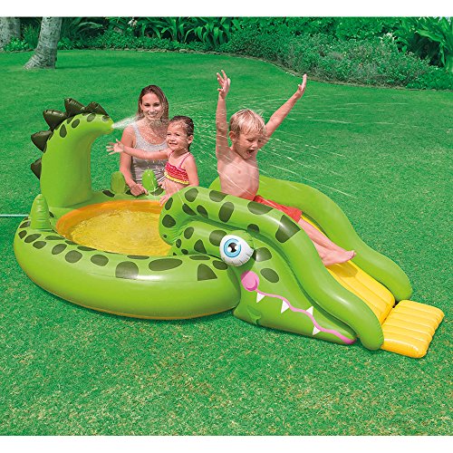 Intex Kiddie Pools Gator Inflatable Water Slides Park Playpen Baby Pool