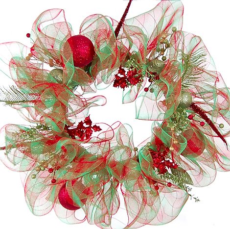 Wreaths made out of mesh