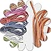 DailyShoes 10 PAIRS PACK Round Waxed Shoelaces for Hiking, Dress, Oxford Flat Shoes