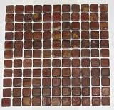 1'X 1' Multi Red Onyx Tumbled Finish Mosaics Meshed on 12' X 12' Tiles for Backsplash, Shower Walls, Bathroom Floors Prices Lowered for Two Weeks Only From 12/01 to 12/15