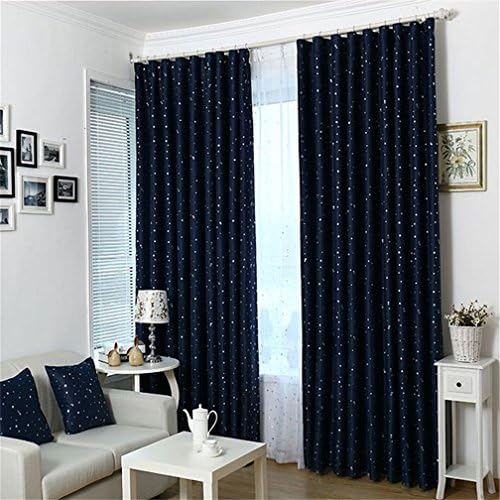 Ferand Stars Thermal Insulated Blackout Curtains Kids - Pinch Pleated 1 Panel - 52"Wx63"L