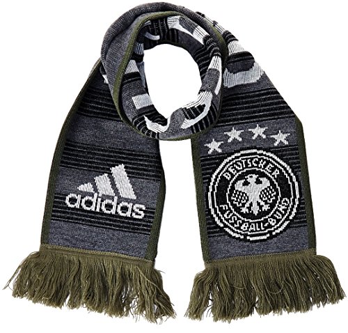 adidas DFB Performance Fanschal, Grau/Grün, OSFM, AH5738