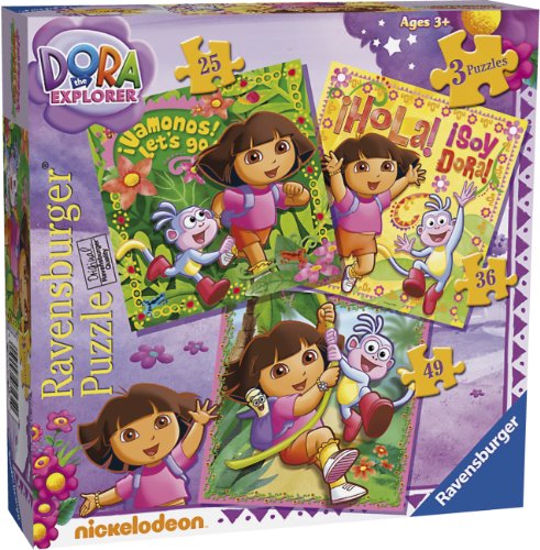 Ravensburger Dora The Explorer 3 In A Box Jigsaw Puzzles