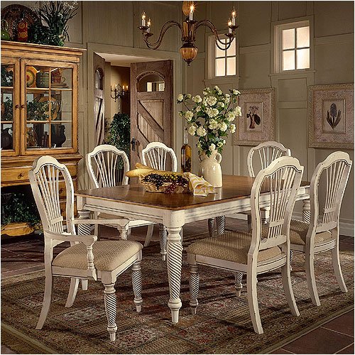 Hillsdale Furniture 4508 Series Wilshire 5-Piece Antique White Dining Set
