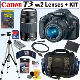 Canon EOS Rebel T3 12.2 MP CMOS Digital SLR Camera with EF-S 18-55mm f 3.5-5.6 IS II Zoom... by Canon