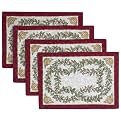 Christmas Harmony Placemat 4-pc. Set - Ecru (13x19")